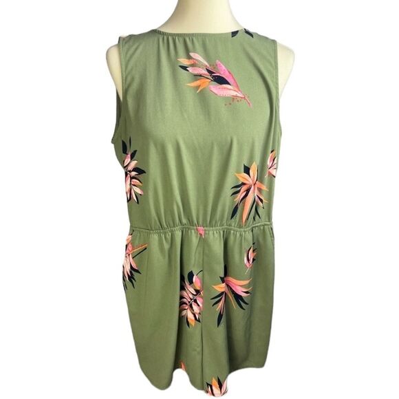 A New Day Green Floral Romper - Picture 1 of 6